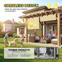 Outdoor Roller Shade 5'W x 6'H Cordless Shades Roll Up, Folding Exterior Patio Blinds, Blackout Sunshades Curtains for Outside Porch Screens, Apartment Balcony, Pergola (Beige), 60"W x 72"H