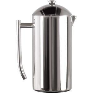 Frieling Double-Walled Stainless Steel French Press Coffee Maker - 44 oz, Polished, Extra Large Stainless Steel Coffee Press for Commercial Use - Camping Coffee Makers & Tea Press (Polished Stainless Steel)
