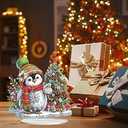 JJFox DIY Tabletop Diamond Art Painting Kit, Special Shaped Rhinestone Desk Placement Ornament, Home Stand Up Gem Painting Craft Kit, Gift, Double Sided