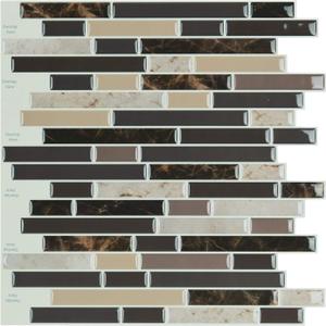 Art3d Self Adhesive Wall Tile (11.8 x 11.8inches,10 Tiles) Peel and Stick Backsplash for Kitchen, Bathroom