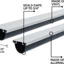 M-D Building Products 87668 18-Feet Universal Aluminum and Vinyl Garage Door Bottom, Black