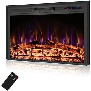 Amazon.com: Rodalflame 36" Width Electric Fireplace Inserts with Adjustable Flame Colors, Fireplace Heater with Touch Screen & Remote Control, Recessed in Wall, 750/1500W, Timer : Home & Kitchen