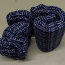 Kevin Textile Pack of 2 Decorative Outdoor Waterproof Throw Pillow Covers Stripe Square Pillowcases Modern Cushion Cases for Patio Couch Bench 18 x 18 Inch Navy Blue