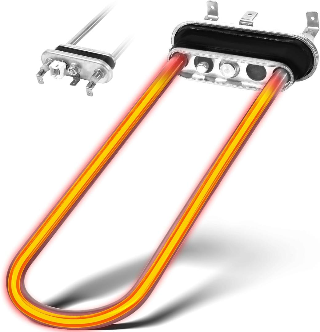 AEG33121501 Washing Machine Heating Element Heater Assembly Compatible with LG Kenmore WM3770HVA WM2501HWA, 120V 1000W Washer Heating Element & Thermistor Replace AEG33121514 AEG33121526 AEG33121528