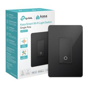 Kasa Smart Light Switch HS200-BL, Single Pole, Neutral Wire Required, 2.4GHz Wi-Fi Light Switch Compatible with Alexa and Google Home, UL Certified, No Hub Required, Black