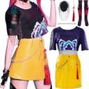 Women Costume Movie Uniform Outfit With Socks Halloween Full Set (XX-Large, Black)