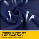 AAAAAcessories Outdoor Seat Cushions for Chairs, Fade-Resistant, Waterproof Patio Furniture Replacement Cushions, 21" x 19" x 3" + 21" x 19", Navy Blue