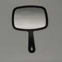 PROTECLE Hand Mirror, 10.3" L x 7.4" W Salon Barber Hairdressing Handheld Mirror with Handle, Square Black