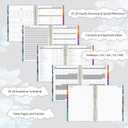 2025-2026 Appointment Book, 25-26 Planner Quarter-Hourly, Weekly & Monthly - from July 2025 - June 2026, A4 Weekly Planner with Colorful Tabs, Hardover, Note Pages, Pockets, Spiral Binding (8.5"x11")