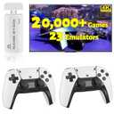 HRYYDS 2025 Retro Gaming Console Pro 4K HDMI with 20,000+ Built-in Classic Video Games - Plug & Play Game Stick for TV with 2 Wireless Controllers | 23 Emulator Support 64GB