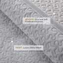 Velvet Quilt Set King Size - 3-Piece Lightweight Bedding, Soft Velvet Comforter, Oversized Bedspread Coverlet for All Season, Soft Gray