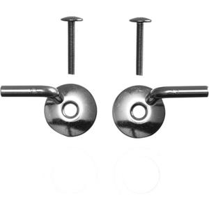 Duravit Toilet Seat Hinge Kit; Starck 3; Stainless Steel; Silver; Round; Modern
