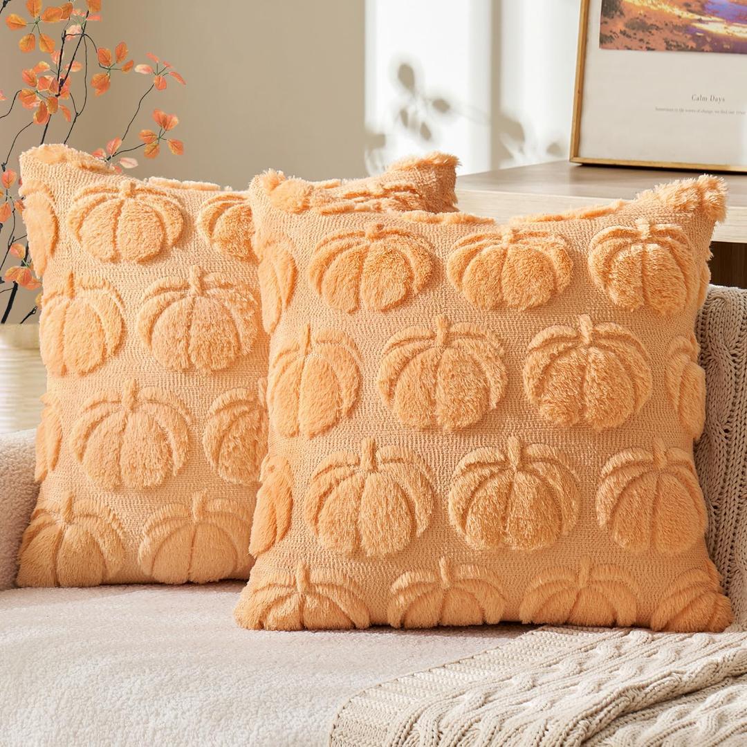 MIULEE Fall Throw Pillow Covers 20x20 Set of 2 Autumn Decorations Pumpkin Accent Pillowcase for Outdoor Porch Sofa Couch Bed Living Room Plush Faux Fur Halloween Farmhouse Home Decor MIULEE Fall Throw Pillow Covers 20x20 Set of 2 Autumn Decorations Pumpkin Accent Pillowcase for Outdoor Porch Sofa Couch Bed Living Room Plush Faux Fur Halloween Farmhouse Home Decor
