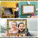 Capoda 24 Pcs Building Block Magnetic Bulletin Board Border 1.97 x 11.81 Inches Colorful Classroom Borders for Back to School Bulletin Board Chalkboard School Office Home Wall Decor(Classic)