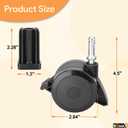 70360 Locking Caster with Insert for Weber Spirit Grill Parts 2009-2012, for Summit Grills Part 2007-2011, for Genesis Grill Parts 2007-2011, 2 Pack for Weber Grill Replacement Wheels