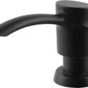 SAMODRA Kitchen Sink Soap Dispenser,Lotion Dispenser,ABS Dispenser Built-in Pump Head with 11 oz PET Bottle, Refill from Top Black Matt