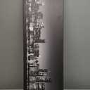 Office Wall Decor Black and White Wall Art Chicago Skyline Pictures for Living Room Modern Large Canvas Print Artwork Stretched and Framed 13.8"X47.3"