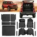 SSESS Custom Fit Floor Mats for Ford Mustang 2019,2020 All Weather, Waterproof, Anti Slip TPE Car Floor Liners Accessories, Black