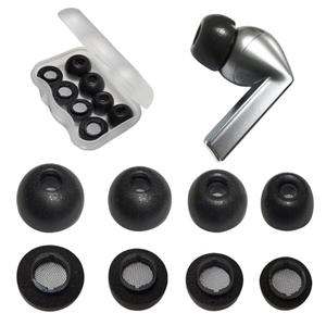 4 Pairs L/M/S/XS Memory Foam Tips for Samsung Galaxy Buds3 Pro Ear Tips Replacement Earbuds Tips for Galaxy Buds 3 Pro Earbud Fit in Case Black
