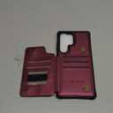 Vinich for Samsung Galaxy S25 Ultra Wallet Case with Card Holder, RFID Blocking Credit Slots Kickstand Shockproof Phone Cover Fit for Galaxy S25 Ultra 6.9" Wine Red