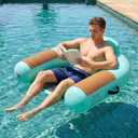 Zeraty Heavy Duty Double-Sided PVC Scrim Inflatable Pool Lounger 300 Lbs | Floating Chair for Adults, Premium Water Hammock with Cooling Mesh & EVA Armrests, Sunbathing Tanning Float for Lake Beach