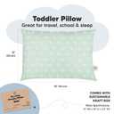 KeaBabies 2-Pack Toddler Pillows 2 Year Old to 5-13x18 Soft Organic Cotton Kids Pillow for Sleeping, Travel, School, Daycare, Nap, Toddler Bed, Machine Washable, Without Pillowcase (Bunnies)