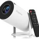 Mini Projector, Support 4K 1080P Portable Projector with Dual Band WIFI6 5G Wireless 5.2 Bluetooth Android 11, 200 ANSI Lumens, 180° Rotatable, Auto Keystone Correction,35"-130" Screen Video Projector Missing Remote