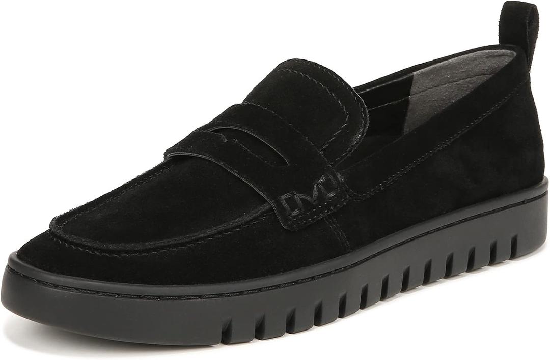 Vionic Women's Uptown Loafer (10 Wide, Black Suede)