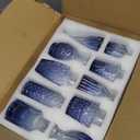 Glass Bud Vase Set of 20 - Small Vases for Flowers in Bulk - Assorted Vintage Crystal Vases for Flowers, Table Centerpieces (Blue, 20 Pcs)