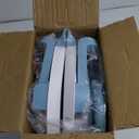 MoreFeel Collapsible Baby Bathtub for Newborn with Thermometer & 1 Hooded Towel & 1 Soft Floating Cushion,Portable Travel Bathtub with Drain Hole, Durable Foldable Baby Tubs for Infants to Toddler (Blue)