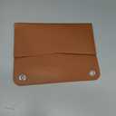 PU Leather Mail Holder Wall Mount Brown PU Leather Letter Holder Vintage Wall File Organizer 2 Ring Binder Hanging File Holder for Decor Storage Letter Postcards Bill Flowers Office Home