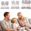 3 PCS Ergonomic Back and Lumbar Support Pillow for Office Chair, Legless Floor Seat with Back Support and Detachable Cushion, Office Chair Posture Corrector for Family Sets