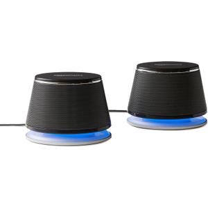 Amazon Basics Stereo 2.0 Speakers for PC or Laptop with Volume Control, 3.5mm Aux Input, USB-Powered, 1 Pair, Black