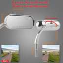 Chrome Sportster Mirrors Compatible with Street Glide Electra Glide Softail Dyna 1982-2019 2020 2021 2022 2023