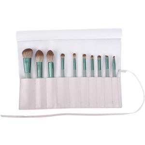 Bird&Fish Makeup Brush Case Travel, makeup brush case roll up,brush holder makeup,Holder Organizer Brushes Pouch Cosmetic Bag for TravelRolling Bag Storage Case PU Leather (Gray)