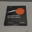 FULEN 2 Pack Picture Lights for Wall,Art Lights for Painting,Battery Operated Wall Sconce Rechargeable,LED Wall Light Cordless with Remote, Frame,Gallery,Dartboard Lights NoDrill,Black