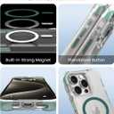 OTOFLY Compatible with iPhone 15 Pro Case, Compatible with Magsafe, Magnetic Shockproof Bumper Cover, Non-Yellowing, Anti-Scratch Clear Back, Pine Green