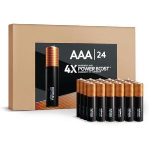 Duracell Optimum AAA Batteries with 4x Power Boost Ingredients, 24 Count (Pack of 1). Re-closable pack for quick, easy access and organized storage. Triple A Battery with Long-Lasting Power