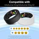 2 x 6 Pack Rings Cover Compatible with Ultrahuman Ring Air/Oura Ring Gen 4/Gen 3, Upgraded Anti-Slip Texture, Anti-Scratch Elastic Silicone Protector Case Accessories for Men Women Working Out Gym
