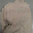 Awellife Beige Linen Style Shower Curtain Set with 12 Durable Hooks - Textured Fabric Heavy Cloth Shower Curtains for Bathroom 72 x 78 Inch