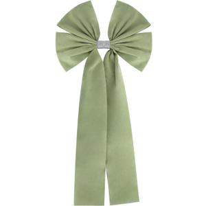 Meseey 36x18 Inches Extra-Large Christmas Tree Topper Bow Moss Green Velvet Ribbon Gift Bows for Christmas Home Decor, Outdoor Indoor Car Decoration