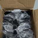 Palonu 6 Pcs Christmas Black Stocking Holders, Heavy Duty Mantle Hangers with Non-Slip Pad, Weighted Stocking Hooks Christmas Ornaments for Xmas Holiday Fireplace Shelf Window Decoration