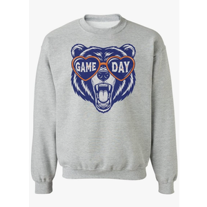 Vintage Bear Sunglasses – Funny Game Day Fans Unisex Crewneck Sweatshirt, Size M
