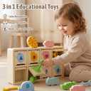 Montessori Toys for 2 Year Old|Wood Lock and Key Toy Fine Motor Skills Color Sorting Shapes Games for Toddlers 1-3|Preschool Learning Activities Birthday Gifts for 2 Year Old Girls and Boy