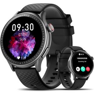 Smart Watch for Men Women, 1.46'' AMOLED Ultra-HD Screen Fitness Tracker with Heart Rate/Sleep/SpO2 Monitor, Answer/Make Call, 3ATM Waterproof Smartwatch for iPhone/Samsung/Android, 110+ Sport Modes