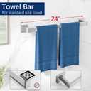 Gypie 24-Inch Extended Towel Bar Set Wall Mounted, Bathroom Accessory Set Brushed Nickel 5-Pieces Bathroom Hardware Set