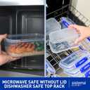 Sistema KLIP IT Food Storage Container, 5 L, Airtight & Stackable, BPA-Free, Clear with Blue Clips