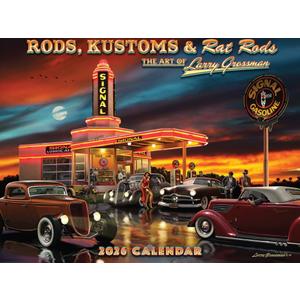 Hot Rod Calendar 2026 Larry Grossman Classic Muscle Car Monthly Wall Calender 12 Month | American Made In The USA