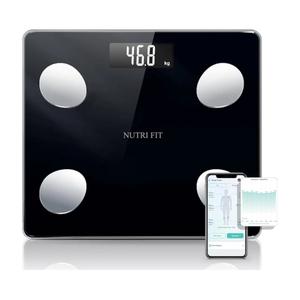 NUTRI FIT Scale for Body Weight Digital Bathroom Smart Scale with Bluetooth for BMI, Body Fat, Muscle Mass, 20 Body Composition Analyzer Health Monitor Sync Apps 330lbs, Batteries Included