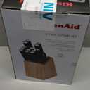 KitchenAid Classic 15 Piece Knife Block Set with Built in Knife Sharpener, High Carbon Japanese Stainless Steel Kitchen Knives, Sharp Kitchen Knife Set with Block, Rubberwood